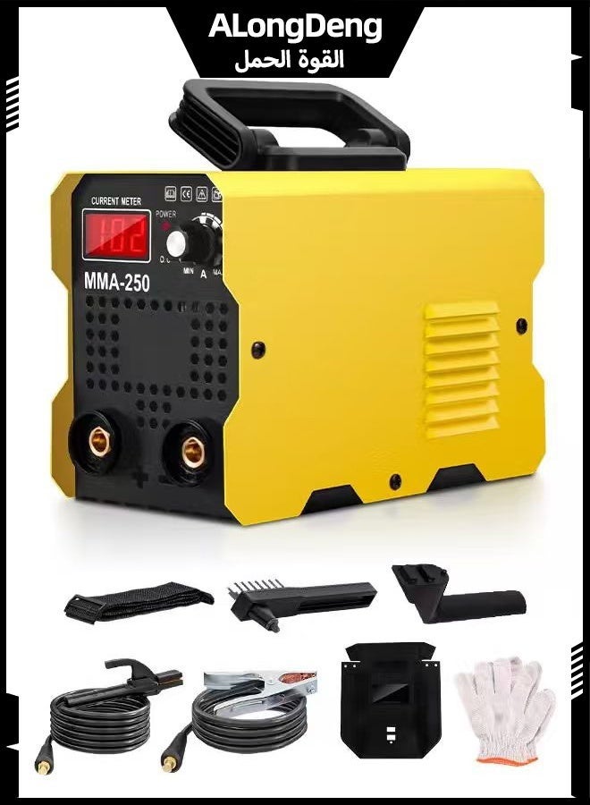 ALongDeng Mini Welder Machine 120A/220V Portable Stick Welder with Synergic Control Digital Display Hot Start Arc Force Anti-Stick - Image 1